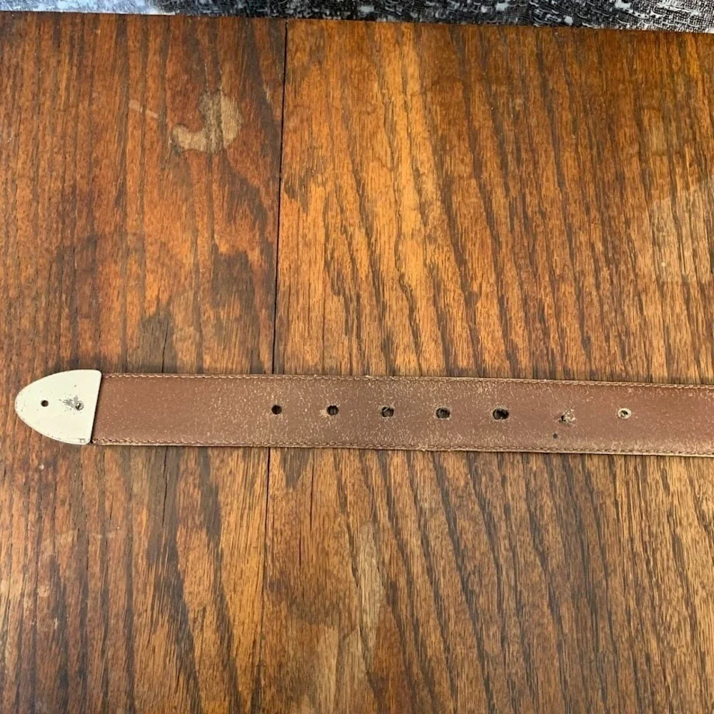 Johnston & Murphy Black Aniline Kipskin Shoulders‎ Leather Studded Belt Men's 36